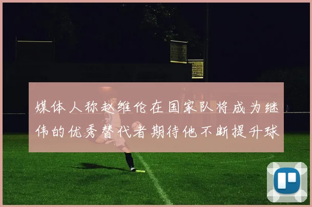 媒体人称赵维伦在国家队将成为继伟的优秀替代者期待他不断提升球技